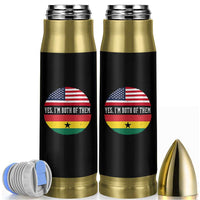 Half American Half Ghanaian Bullet Tumbler Pride Ghanese Roots USA Flag Ghana Heritage Yes Im Both Of Them