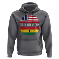 Half American Half Ghanaian Hoodie Pride Ghanese Roots USA Flag Ghana Heritage Yes Im Both Of Them