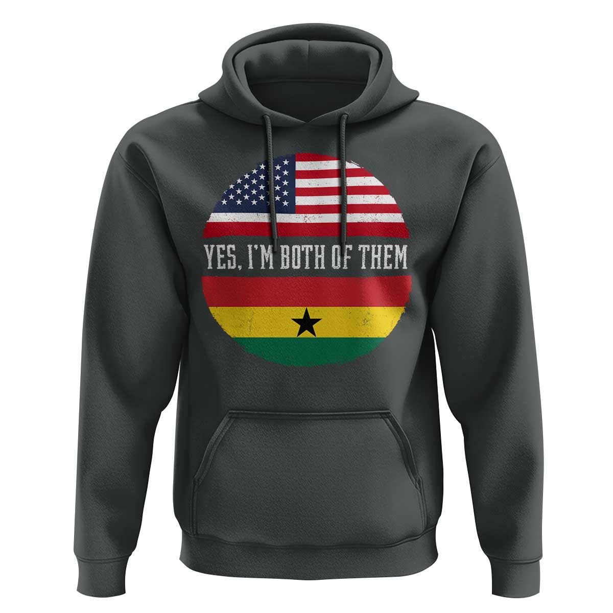 Half American Half Ghanaian Hoodie Pride Ghanese Roots USA Flag Ghana Heritage Yes Im Both Of Them