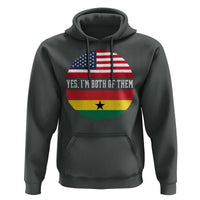 Half American Half Ghanaian Hoodie Pride Ghanese Roots USA Flag Ghana Heritage Yes Im Both Of Them