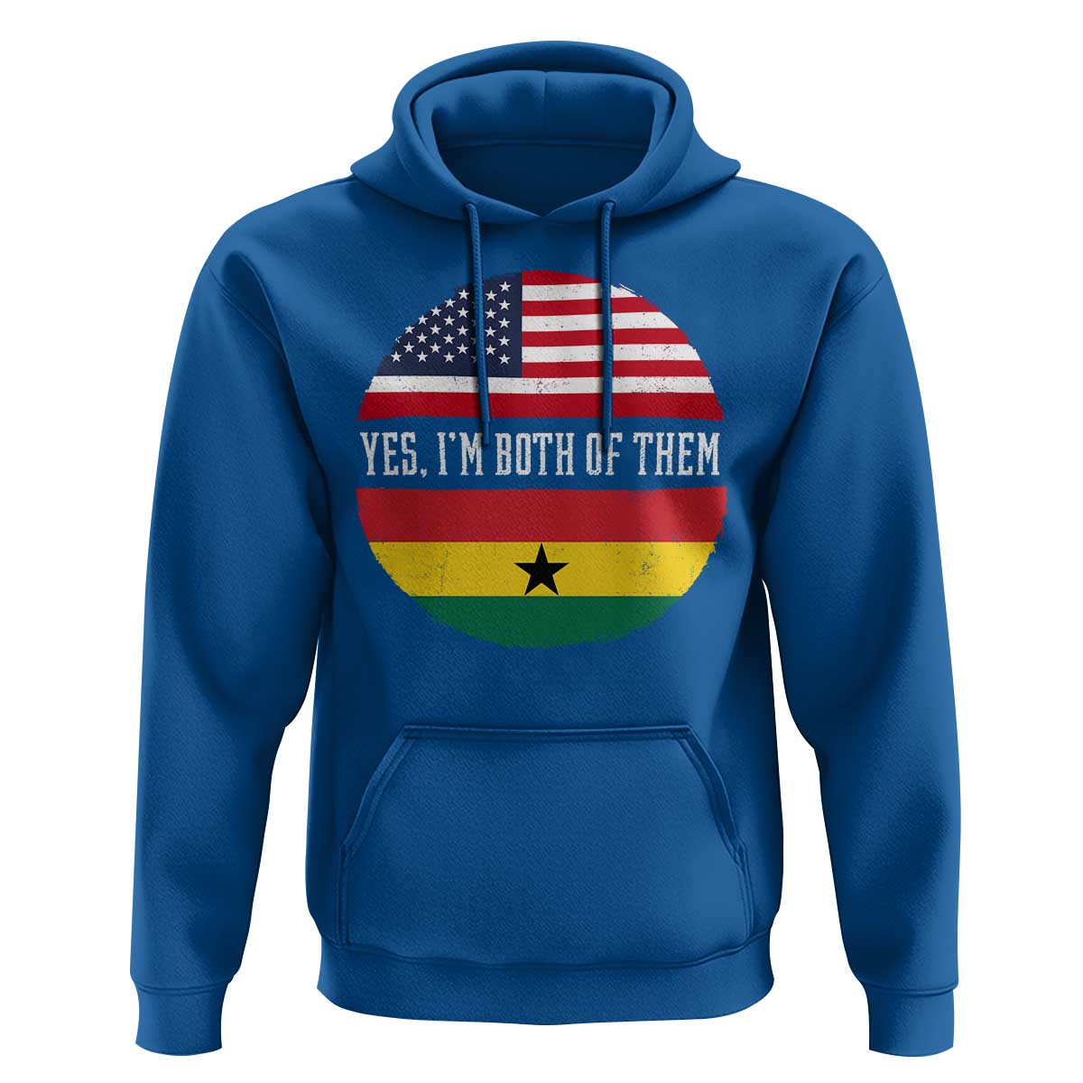 Half American Half Ghanaian Hoodie Pride Ghanese Roots USA Flag Ghana Heritage Yes Im Both Of Them