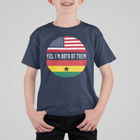 Half American Half Ghanaian T Shirt For Kid Pride Ghanese Roots USA Flag Ghana Heritage Yes Im Both Of Them