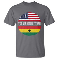 Half American Half Ghanaian T Shirt Pride Ghanese Roots USA Flag Ghana Heritage Yes Im Both Of Them