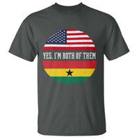Half American Half Ghanaian T Shirt Pride Ghanese Roots USA Flag Ghana Heritage Yes Im Both Of Them