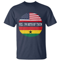 Half American Half Ghanaian T Shirt Pride Ghanese Roots USA Flag Ghana Heritage Yes Im Both Of Them