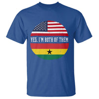 Half American Half Ghanaian T Shirt Pride Ghanese Roots USA Flag Ghana Heritage Yes Im Both Of Them