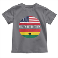 Half American Half Ghanaian Toddler T Shirt Pride Ghanese Roots USA Flag Ghana Heritage Yes Im Both Of Them