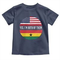 Half American Half Ghanaian Toddler T Shirt Pride Ghanese Roots USA Flag Ghana Heritage Yes Im Both Of Them