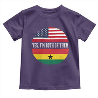 Half American Half Ghanaian Toddler T Shirt Pride Ghanese Roots USA Flag Ghana Heritage Yes Im Both Of Them