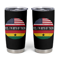 Half American Half Ghanaian Tumbler Cup Pride Ghanese Roots USA Flag Ghana Heritage Yes Im Both Of Them