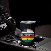 Half American Half Ghanaian Tumbler Cup Pride Ghanese Roots USA Flag Ghana Heritage Yes Im Both Of Them