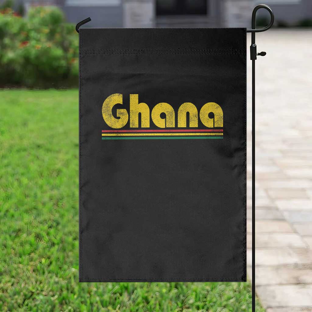 Vintage Ghana Garden Flag Retro Stripe Flag Pride Ghanaian Heritage African Roots