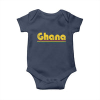 Vintage Ghana Baby Onesie Retro Stripe Flag Pride Ghanaian Heritage African Roots