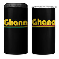 Vintage Ghana 4 in 1 Can Cooler Tumbler Retro Stripe Flag Pride Ghanaian Heritage African Roots