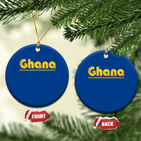 Vintage Ghana Ceramic Ornament Retro Stripe Flag Pride Ghanaian Heritage African Roots