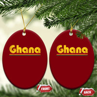 Vintage Ghana Ceramic Ornament Retro Stripe Flag Pride Ghanaian Heritage African Roots