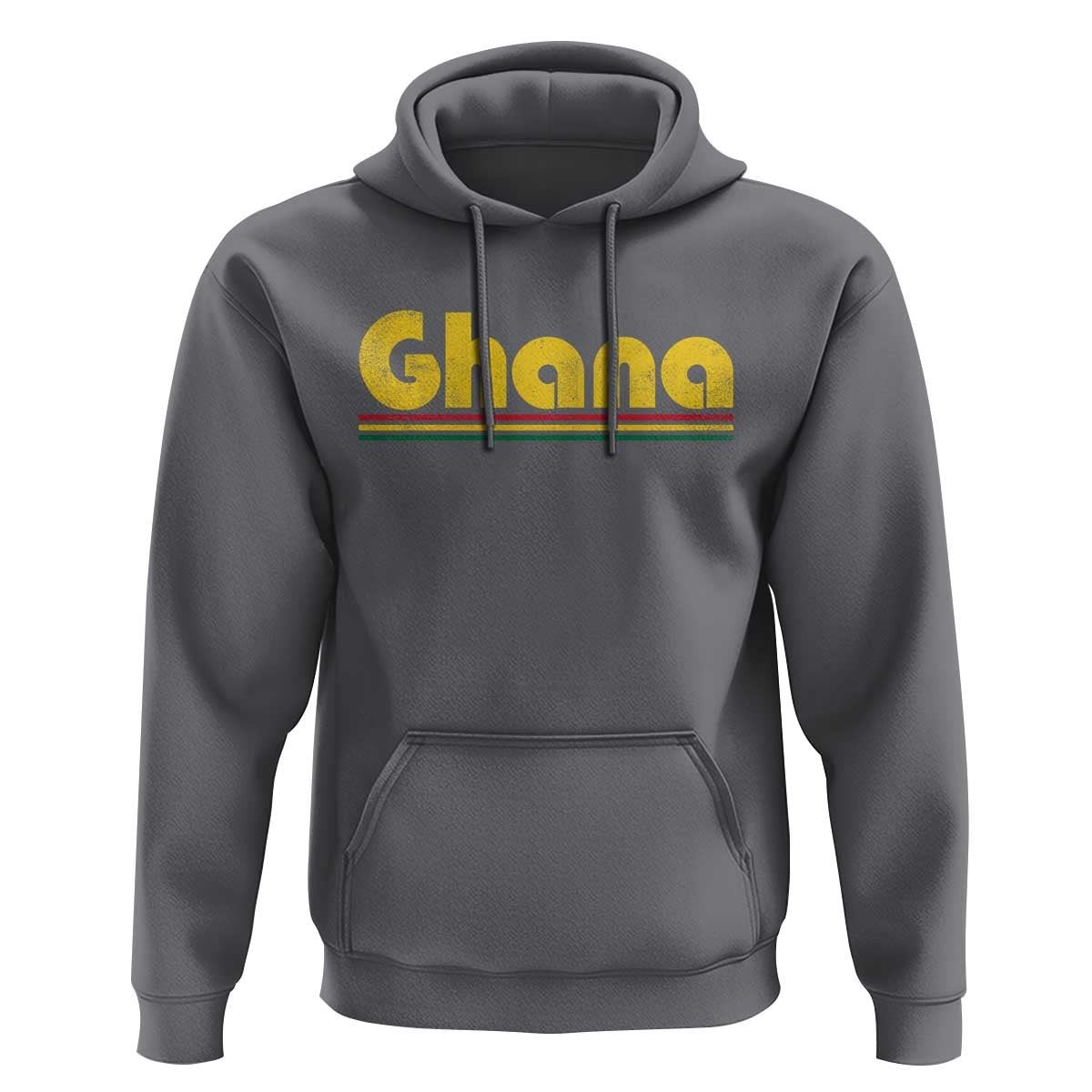 Vintage Ghana Hoodie Retro Stripe Flag Pride Ghanaian Heritage African Roots