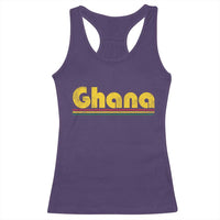 Vintage Ghana Racerback Tank Top Retro Stripe Flag Pride Ghanaian Heritage African Roots