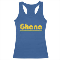 Vintage Ghana Racerback Tank Top Retro Stripe Flag Pride Ghanaian Heritage African Roots