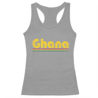 Vintage Ghana Racerback Tank Top Retro Stripe Flag Pride Ghanaian Heritage African Roots