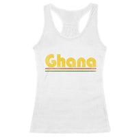Vintage Ghana Racerback Tank Top Retro Stripe Flag Pride Ghanaian Heritage African Roots