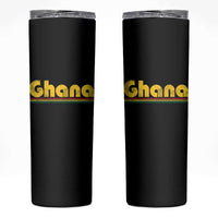 Vintage Ghana Skinny Tumbler Retro Stripe Flag Pride Ghanaian Heritage African Roots