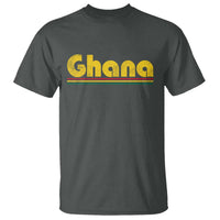 Vintage Ghana T Shirt Retro Stripe Flag Pride Ghanaian Heritage African Roots