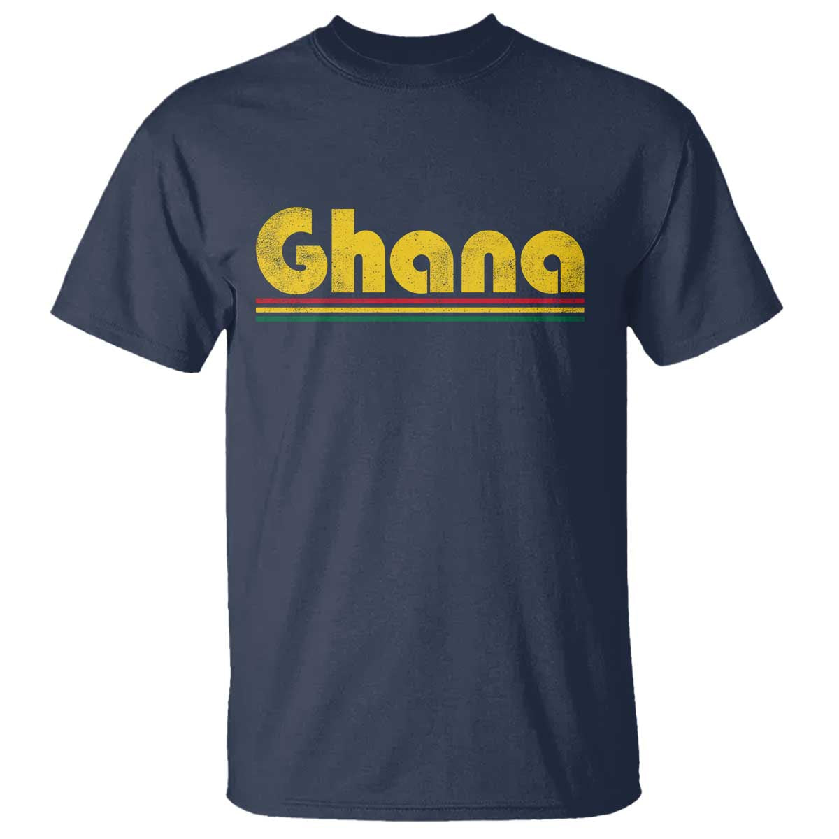 Vintage Ghana T Shirt Retro Stripe Flag Pride Ghanaian Heritage African Roots