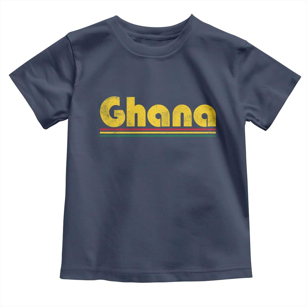 Vintage Ghana Toddler T Shirt Retro Stripe Flag Pride Ghanaian Heritage African Roots