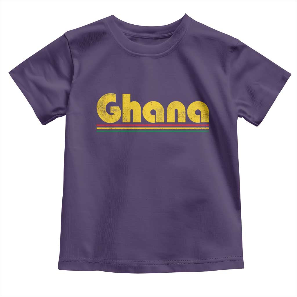 Vintage Ghana Toddler T Shirt Retro Stripe Flag Pride Ghanaian Heritage African Roots
