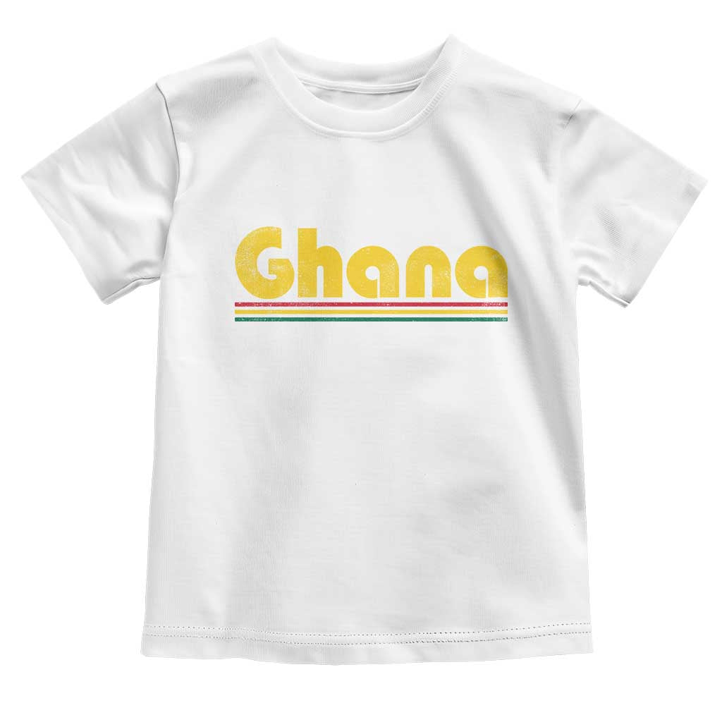 Vintage Ghana Toddler T Shirt Retro Stripe Flag Pride Ghanaian Heritage African Roots