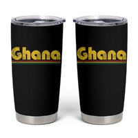 Vintage Ghana Tumbler Cup Retro Stripe Flag Pride Ghanaian Heritage African Roots