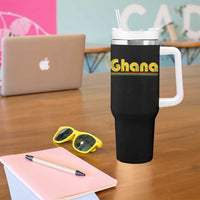 Vintage Ghana Tumbler With Handle Retro Stripe Flag Pride Ghanaian Heritage African Roots
