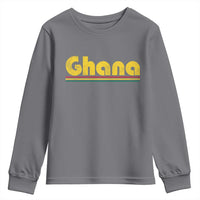 Vintage Ghana Youth Sweatshirt Retro Stripe Flag Pride Ghanaian Heritage African Roots