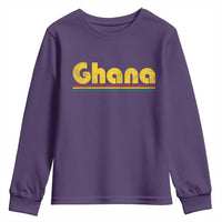 Vintage Ghana Youth Sweatshirt Retro Stripe Flag Pride Ghanaian Heritage African Roots