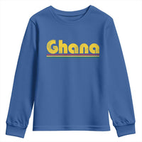 Vintage Ghana Youth Sweatshirt Retro Stripe Flag Pride Ghanaian Heritage African Roots