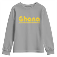 Vintage Ghana Youth Sweatshirt Retro Stripe Flag Pride Ghanaian Heritage African Roots