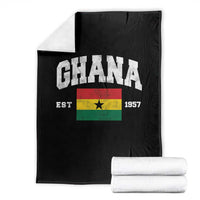 Ghana Est 1957 Ghanaian Flag Independence Day Throw Blanket Ghanaian Heritage Pride
