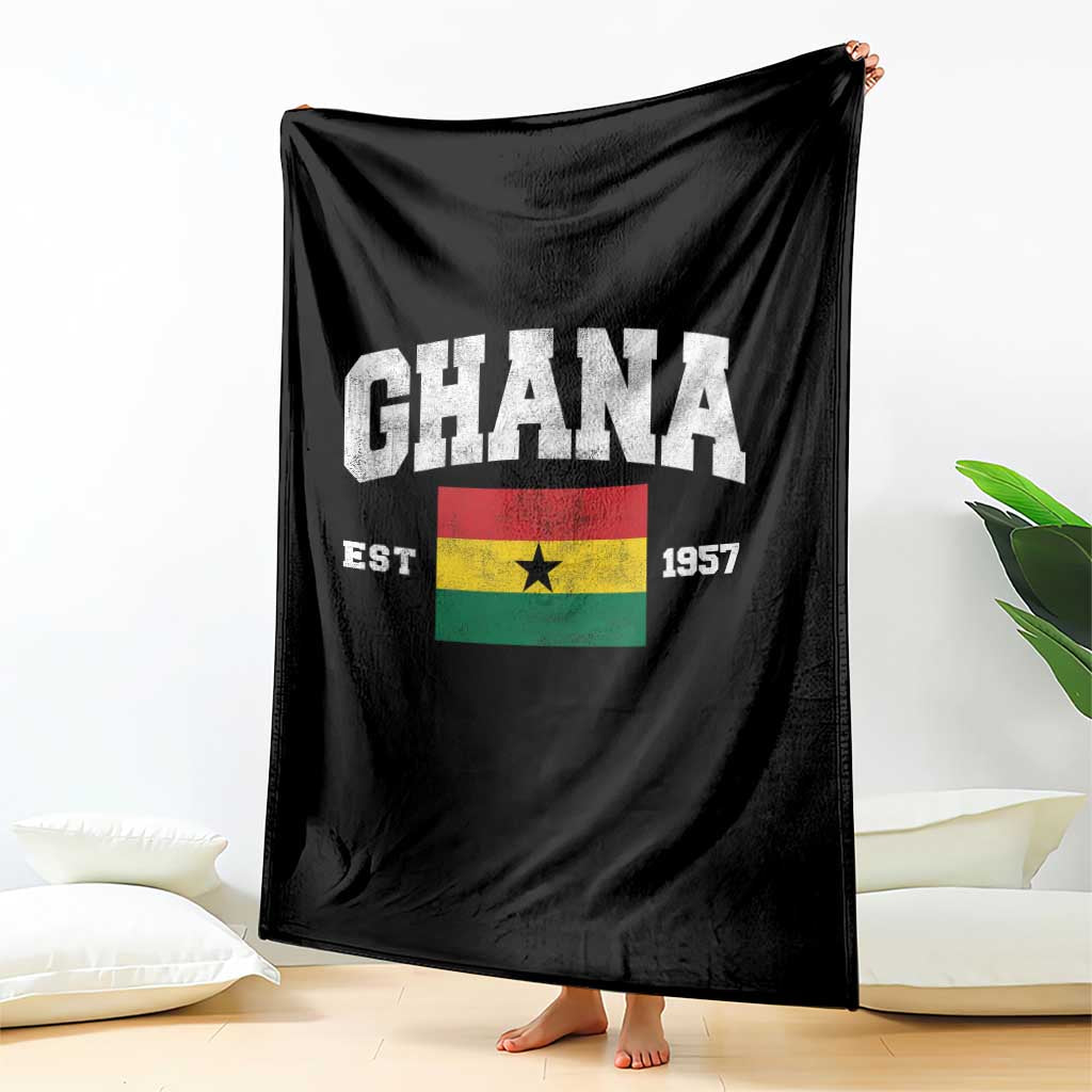 Ghana Est 1957 Ghanaian Flag Independence Day Throw Blanket Ghanaian Heritage Pride