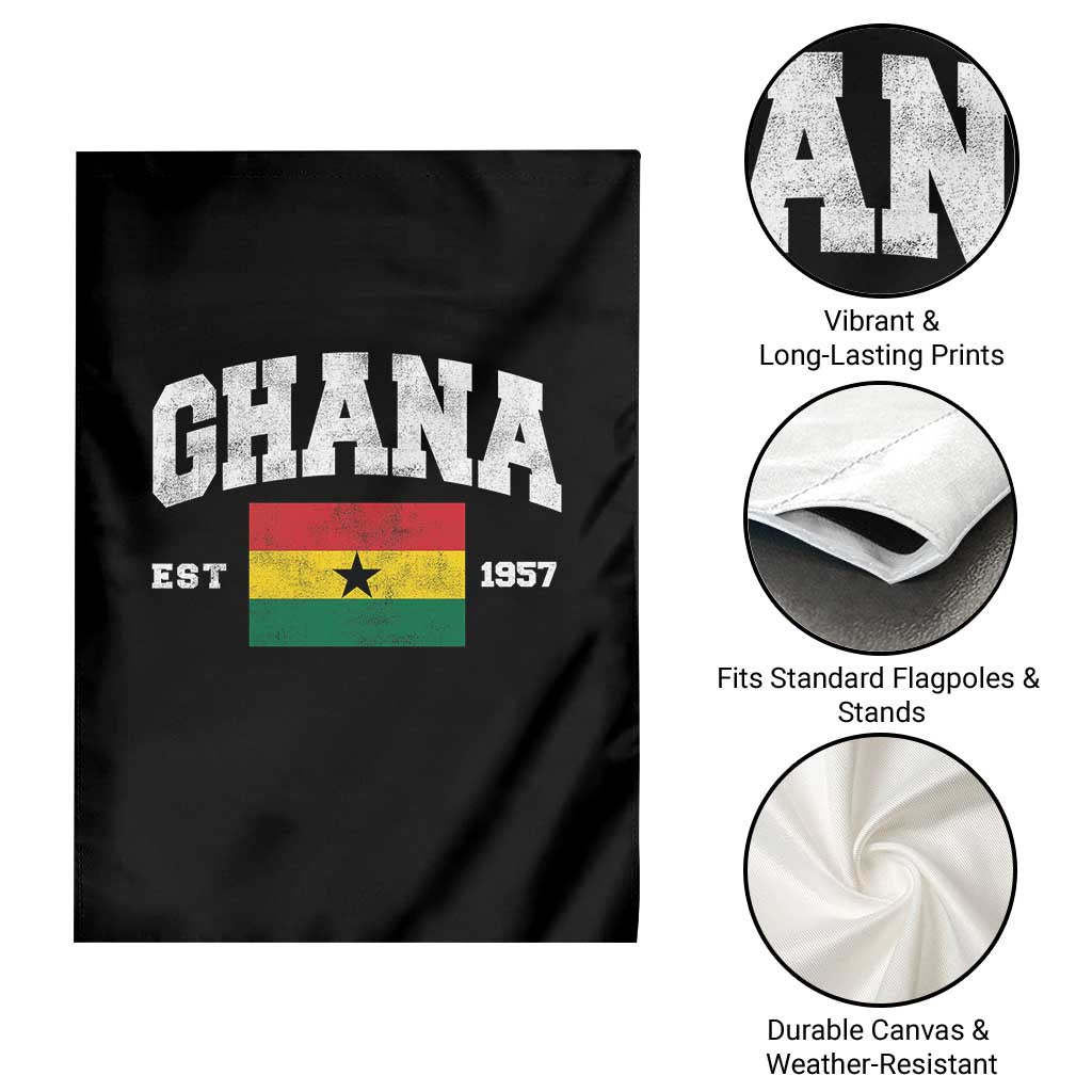 Ghana Est 1957 Ghanaian Flag Independence Day Garden Flag Ghanaian Heritage Pride