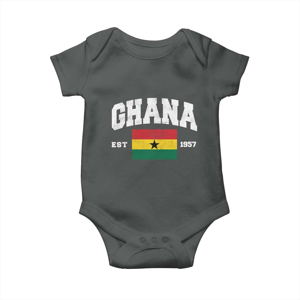 Ghana Est 1957 Ghanaian Flag Independence Day Baby Onesie Ghanaian Heritage Pride