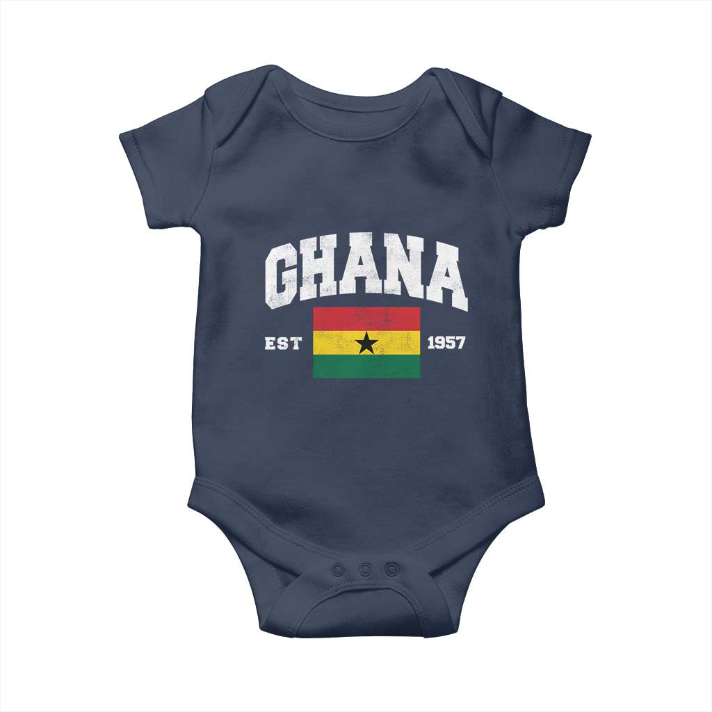 Ghana Est 1957 Ghanaian Flag Independence Day Baby Onesie Ghanaian Heritage Pride