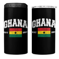 Ghana Est 1957 Ghanaian Flag Independence Day 4 in 1 Can Cooler Tumbler Ghanaian Heritage Pride