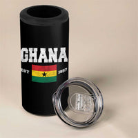 Ghana Est 1957 Ghanaian Flag Independence Day 4 in 1 Can Cooler Tumbler Ghanaian Heritage Pride