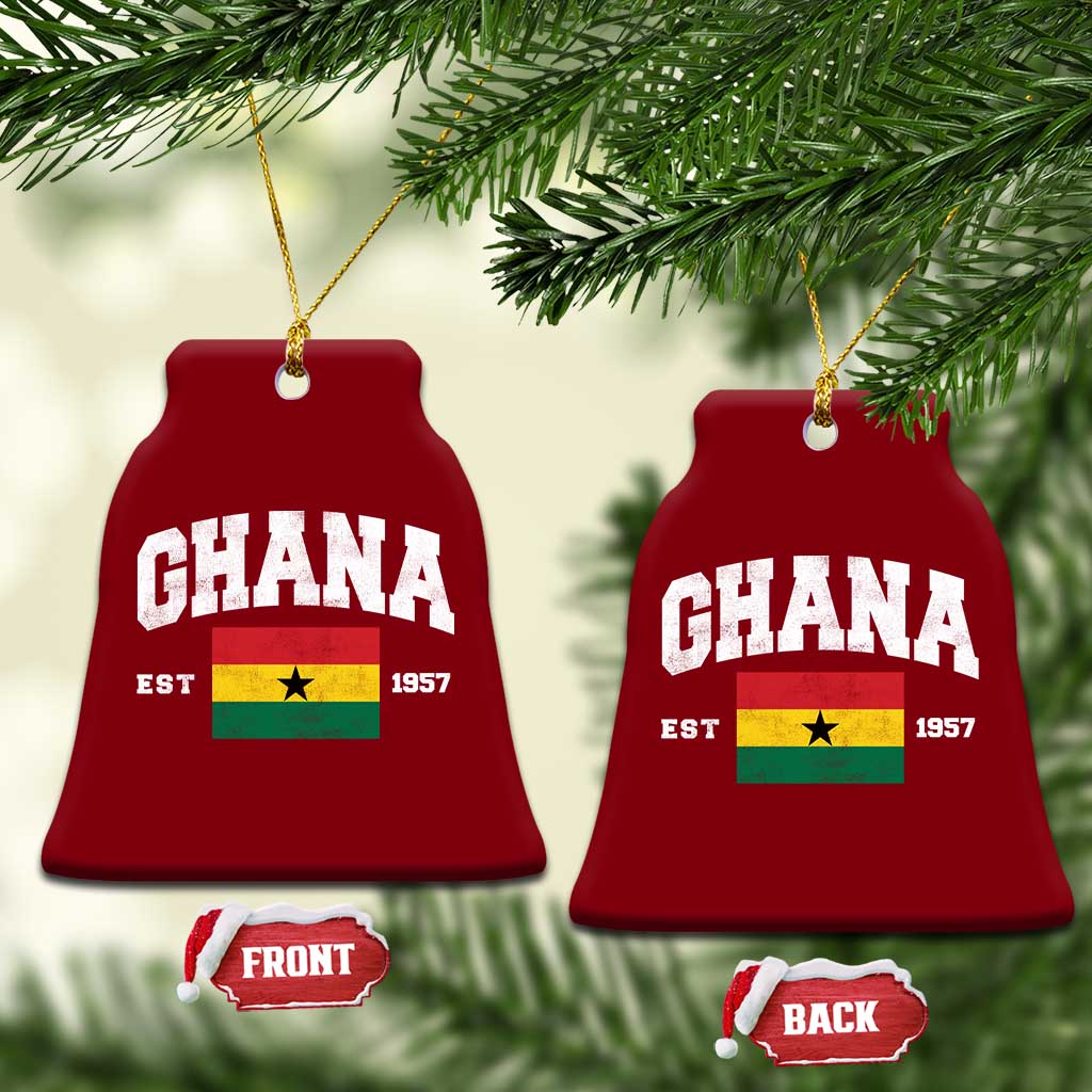 Ghana Est 1957 Ghanaian Flag Independence Day Ceramic Ornament Ghanaian Heritage Pride