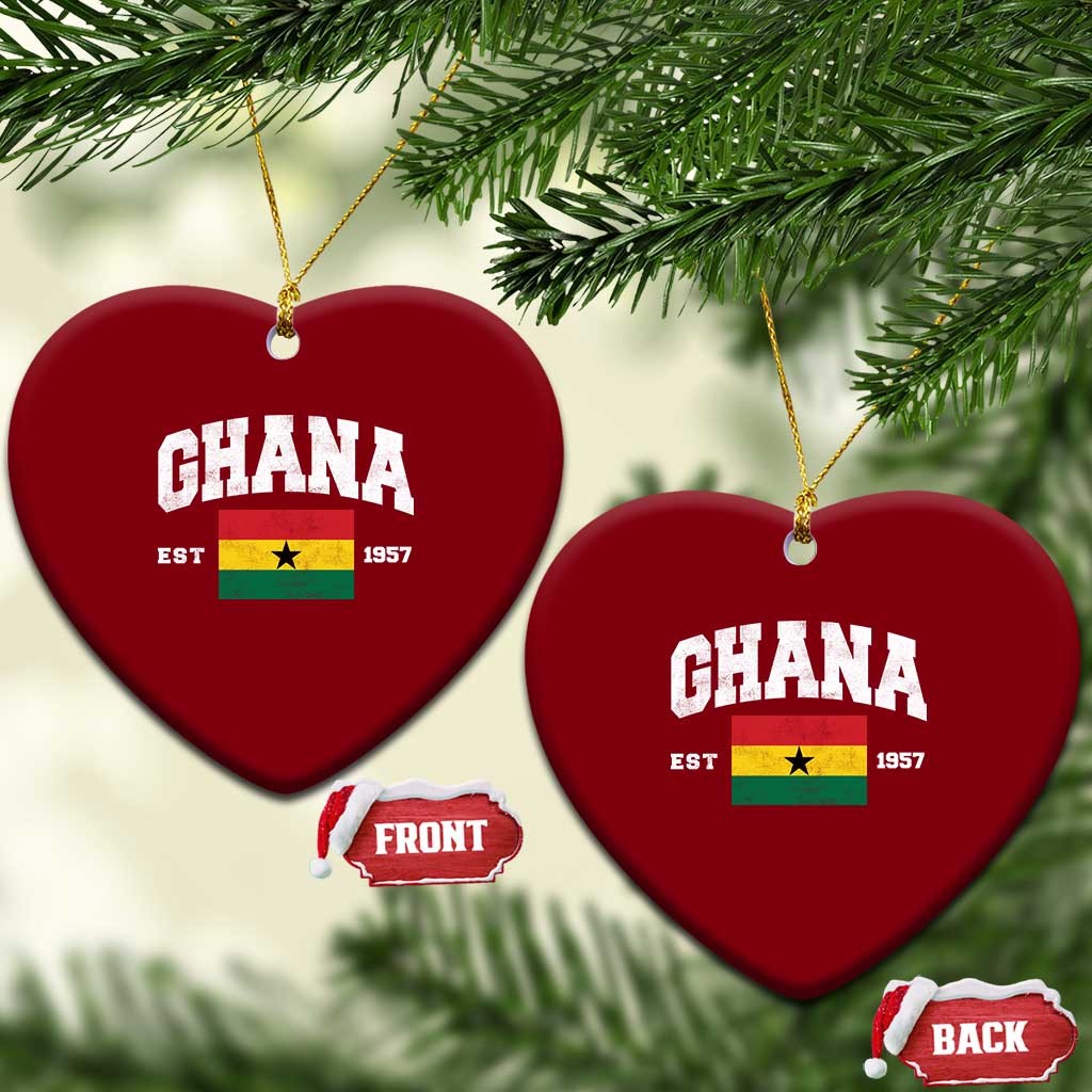 Ghana Est 1957 Ghanaian Flag Independence Day Ceramic Ornament Ghanaian Heritage Pride