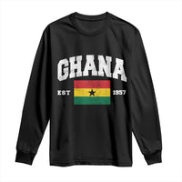 Ghana Est 1957 Ghanaian Flag Independence Day Long Sleeve Shirt Ghanaian Heritage Pride