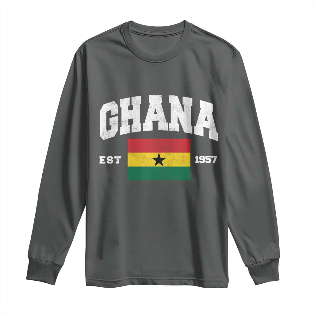 Ghana Est 1957 Ghanaian Flag Independence Day Long Sleeve Shirt Ghanaian Heritage Pride