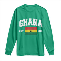 Ghana Est 1957 Ghanaian Flag Independence Day Long Sleeve Shirt Ghanaian Heritage Pride