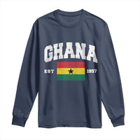 Ghana Est 1957 Ghanaian Flag Independence Day Long Sleeve Shirt Ghanaian Heritage Pride